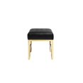 thumbnail image 3 of Pangea Home Laurence 18" Stainless Steel Stool in Gold & Faux Black Gator, 3 of 4
