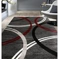 thumbnail image 1 of Rugshop Modern Wavy Circles Desing Area Rug 5' 3" x 7' 3" Red, 1 of 4
