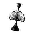 thumbnail image 4 of Portavelas cónico de hierro negro decorativo elegante centro de mesa tradicional adorno de mesa para recepción de boda resistente 55x18cm, 4 of 8