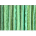 thumbnail image 1 of Ahgly Company Machine Washable Indoor Rectangle Abstract Turquoise Blue Modern Area Rugs, 3' x 5', 1 of 4