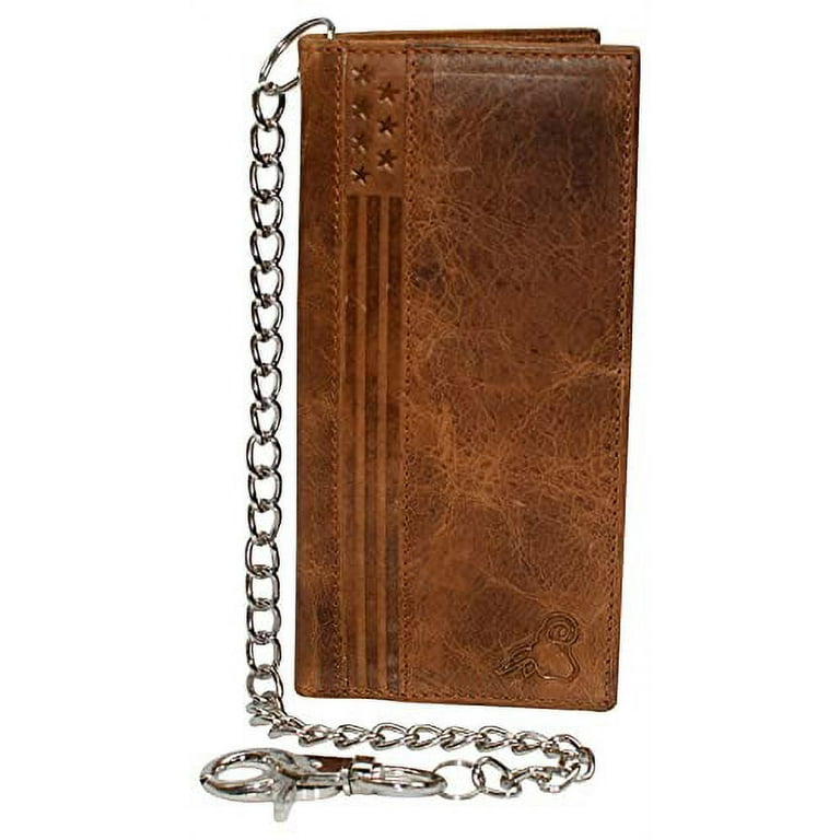 Donbook Crown saffiano leather long bifold wallet