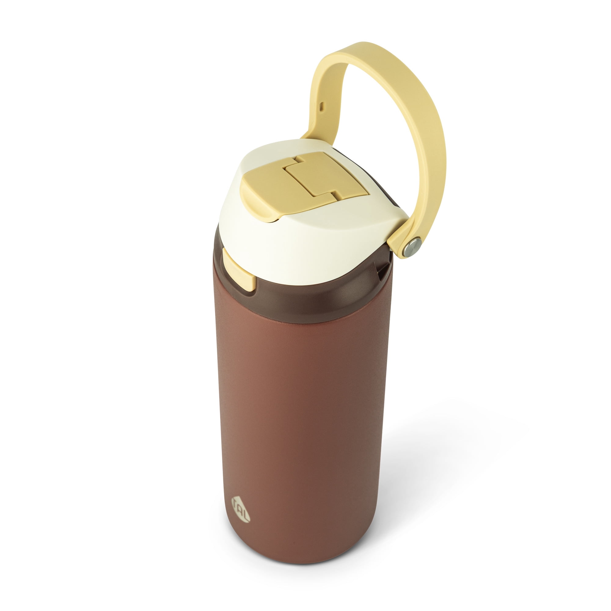TAL 24oz Stainless Steel 2-in-1 Water Bottle with Straw and Chug Lid, Burgundy