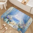 thumbnail image 3 of 1pc Blue Window View of the Sea Absorbent Non-Slip Bathroom Thickened Flannel Rug Decor,Soft,Quick Drying,Suitable For Indoor/outdoor Use,Bathrooms,Bedrooms,Kitchens,Terrace,Laundry Rooms,16"x24", 3 of 9