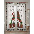thumbnail image 5 of Christmas Gnome Sheer Curtains 84 Inch Long 2 Panels, Red Green Winter Dwarfs Xmas Retro Linen Light Filtering Rod Pocket Semi Sheer Curtains, Sheer Voile Drapes for Living Room Bedroom, 52"x84", 5 of 5
