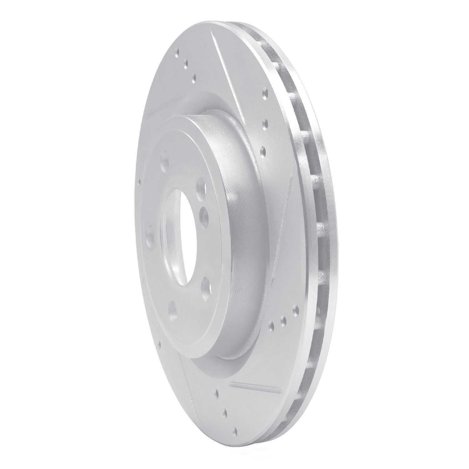 Dynamic Friction Company 631-63163R DFC Brake Rotor - Drilled And Slotted - Silver