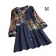 thumbnail image 3 of Guardurnaity Blusa de manga larga con cuello y estampado extragrande para mujer de primavera Prendas para la parte del cuerpo Azul/M Guardurnaity AP011486-18, 3 of 5