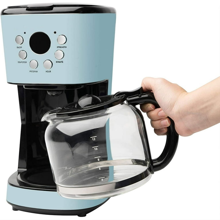Haden, Coffee Machine, 12 Cup Programmable, Turquoise & Chrome