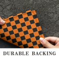 thumbnail image 6 of Orange and Black Checkered Pattern Door Rugs,Washable Non Slip Door Mats Indoor,Decorative Door Mats,Entry Mat Indoor for Entrance,Bedroom,Kitchen,Bathroom,16"x24", 6 of 6