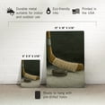 thumbnail image 5 of Hockey Stick and Puck, Oil Painting (12x18 Aluminum Art, Indoor Outdoor Metal Sign Decor), 5 of 5