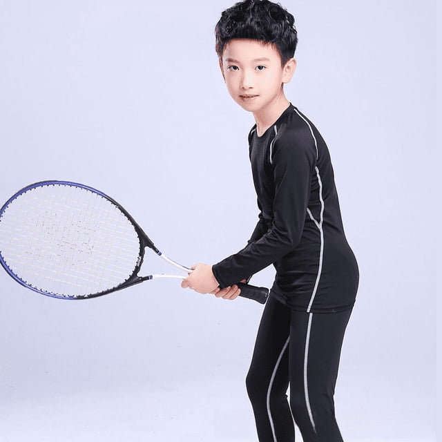 Ropa ajustada para niños Ropa de entrenamiento Ropa de fitness para niños Ropa deportiva de manga larga para baloncesto Ropa de secado rápido Traje de fútbol Primavera
