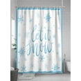 thumbnail image 5 of Let it Shower Curtain Set ，Waterproof Fabric Shower Curtains Snow Christmas Winter Blue Snowflake Shower Curtains for Bathroom,Bathroom Decor 72"x84", 5 of 6