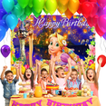 thumbnail image 3 of Telón de fondo decorativo para fiestas alusivo a Princesa Rapunzel, 3 of 5
