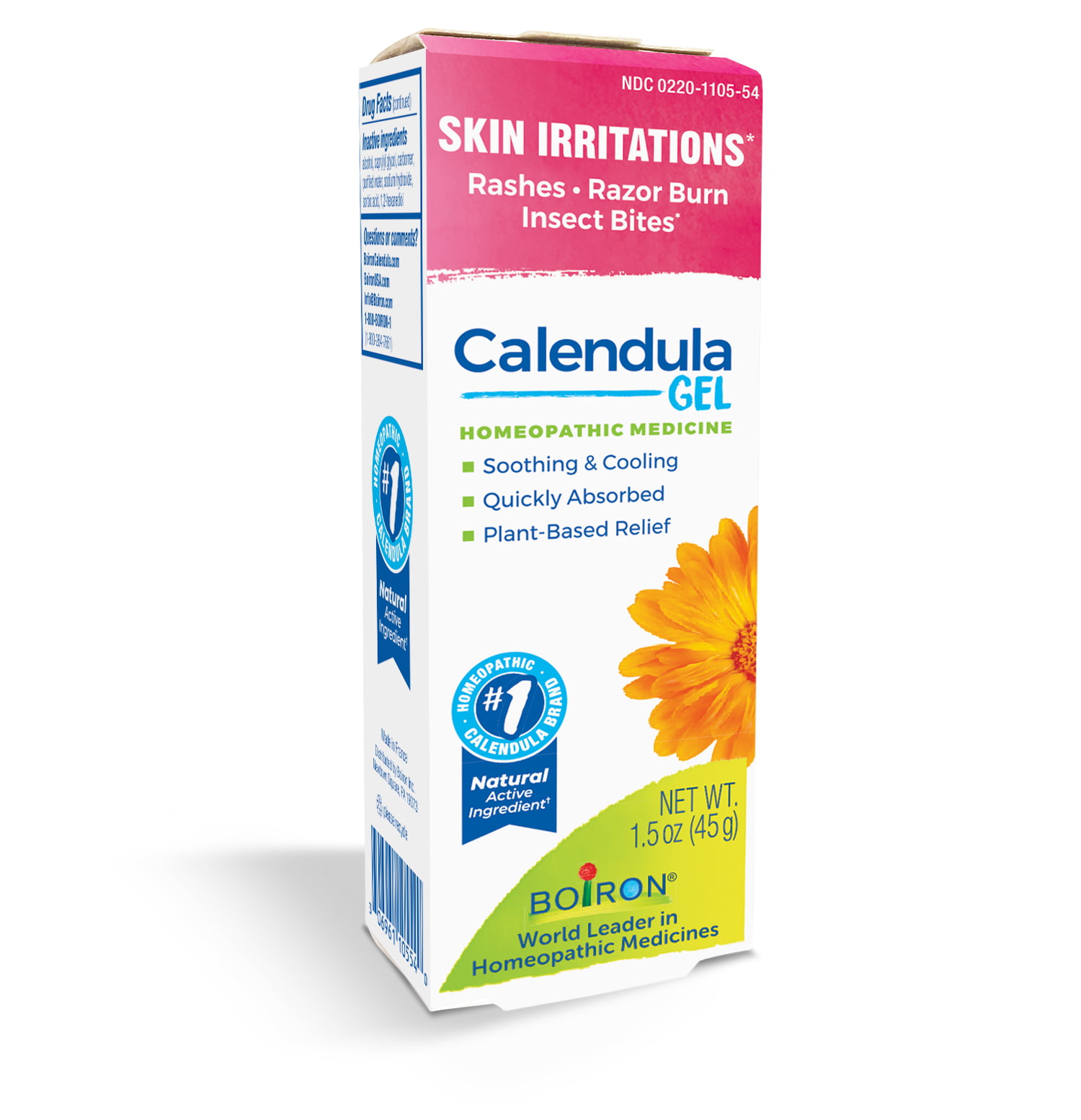 Boiron Calendula Gel, Homeopathic Medicine for Skin Irritations, Rashes,  Razor Burn, Insect Bites Relief,  oz 