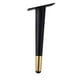thumbnail image 1 of Stand Legs Height 20cm Round Tall Sleek Tapered Sofa Legs Cabinet Coffee Table Legs Replacement Part, With Mounting Screws, Black Gold, Oblique, 1 of 5