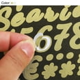 Number Lettering Gold Color Cursive Uxcell Alphabet Letters Numbers Stickers, Self Adhesive Cursive, Shiny ...