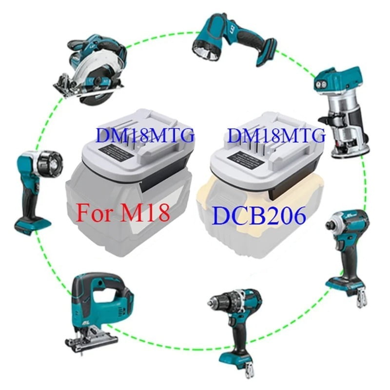 DM18MTG Battery Adapter for De*walt 20V for Mil*wau*kee 18V Li-ion Battery Convert To Work for Ma*kita G Series Power Tools BL1820B BL1813G