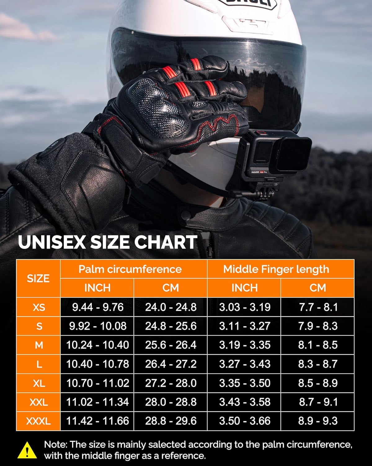 SAVIOR HEAT 2025 Upgraded Bluetooth Heated Motorcycle Gloves for Men - Goatskin Leather, 7.4V 3000mAh Rechargeable Battery, Waterproof/Windproof, 3-Speed Heating with Smart Temp Control
