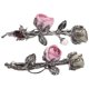 thumbnail image 1 of GOOHOCHY 2 pinzas para el pelo con forma de rosa, bonitos accesorios con diamantes de imitación para fiestas, bodas y eventos elegantes. Adornos para el pelo para mujeres y niñas., 1 of 8