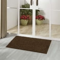 thumbnail image 2 of Mainstays Traditional Solid Brown Suede Shag Indoor Accent Rug, 1'8" x 2'10", 2 of 8