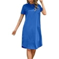 thumbnail image 1 of Mefallenssiah Mode Robe Décontractée pour Femmes à Manches Courtes à Col Rond Robes pour Dames, 1 of 6
