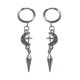 thumbnail image 1 of Unique Gothic Earrings with Moon and Star Fashion Pointy Cone Drop Earrings Stylish Punk Accessory for Daily Wear, 1 of 4