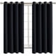 thumbnail image 1 of Cortinas opacas negras para dormitorio, con ojales, aislamiento térmico, para oscurecer la habitación, cortinas para sala de estar, juego de 2 paneles, 52 x 63 pulgadas JFHHH pequeña, 1 of 5