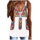 thumbnail image 1 of Moda mujer verano estampado ahueca hacia fuera sin mangas con cuello en V chaleco Camis blusa Tops Fridja qr611, 1 of 5