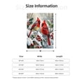 thumbnail image 5 of PHELIKA Snow Red Cardinal Winter Birds 05 All Season Soft Throw Blanket Lightweight Flannel Fleece Blankets 50"x40", 5 of 8