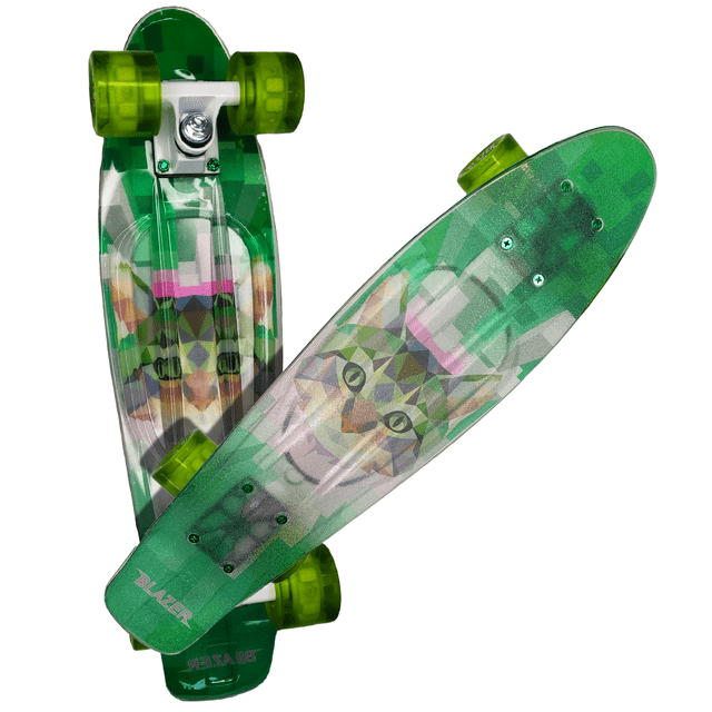 Patineta Penny Cruiser Blazer Diseño de Gato Llanta LED Lija Antiderrapante BZ2206PCP