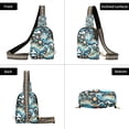 thumbnail image 3 of Prints Ocean Blue Crossbody Bags Backpack Chest Bag Shoulder Bag Waist Bag for Outdoor Travel Hiking Fitness Cycling, 3 of 7