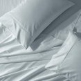 thumbnail image 2 of Abripedic Solid 300-Thread-Count, 100-Percent Cotton Percale, Breathable Crispy Split-King Sheets Set for Adjustable Beds, Sea, 2 of 4
