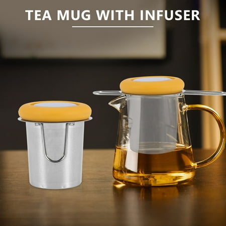 

2 Pack Tea Infusers with Tea Scoop Tea Strainer with Folding Handle Tea Filter Extra Mesh Strainer Brewing Basket