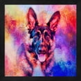 thumbnail image 1 of Great Art Now Jazzy German Shepherd by Jai Johnson Framed Wall Art 13"W x 13"H, 1 of 3