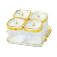 thumbnail image 2 of TISHITA Dried Fruit Tray Candy Nuts Dish,with Lid,Nordic,Snacks Dish,Appetizer Serving Tray Divided Serving Platter for Party Cookies , transparent, 2 of 8