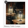 thumbnail image 5 of 2Pack Cordless Table Lamp, 5200mAh IP54 Waterproof Rechargeable Battery Desk Lamp, 3 Color Stepless Dimming Up, Battery Operated Lamp for Kitchen/Bedside/Outdoor/Restaurant/Camping (Black), 5 of 6