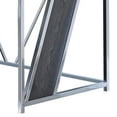 thumbnail image 4 of Glass Top Metal Frame Writing Desk with USB Docks, Chrome and Black- Saltoro Sherpi, 4 of 4