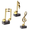 thumbnail image 4 of Injueey 3 piezas de escultura de resina de nota musical, Mini estatua de mesa, adorno de centro de para interiores, artesanía para amantes del Decoración del hogar Injueey HA010788-00B, 4 of 6