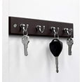 thumbnail image 3 of Home Basics 4 Hook Wall Mounted Key Rack, Cherry, 3 of 3