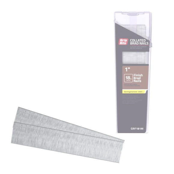 Brad Nails Grip-Rite GRF181M, calibre 18, electrogalvanizado, 2,5 cm
