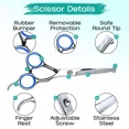 thumbnail image 3 of 5-in-1 Professional Dog Grooming Scissors Set – Stainless Steel Pet Thinning Shears & Safety Round Tip Trimming Kit for Home Salon Care, 3 of 7