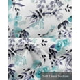 thumbnail image 6 of Boho Floral Linen Curtain Valance for Bedroom/Bathroom/Kitchen/Office/Living/Dining Room Windows, Modern Abstract Blue Spring Garden Herbs Rod Pocket Topper Decorative Cafe Drapes Panel 54"x18", 6 of 6