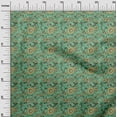 thumbnail image 3 of oneOone Cotton Poplin Sea Green Fabric Asian Suzani Quilting Supplies Print Sewing Fabric By The Yard 42 Inch Wide, 3 of 5