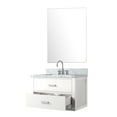 thumbnail image 3 of 30" W X 22" D White Vanity With Marble Countertop, Faucet, Mirror 30 In. Bath In White, Top, Included, 3 of 6