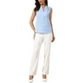 thumbnail image 2 of TANK TOP REFINADO Para Mujeres Verano V Cuello Negocios Elegante Casual Sin Mangas Blusa Camiseta XS Azul, 2 of 6