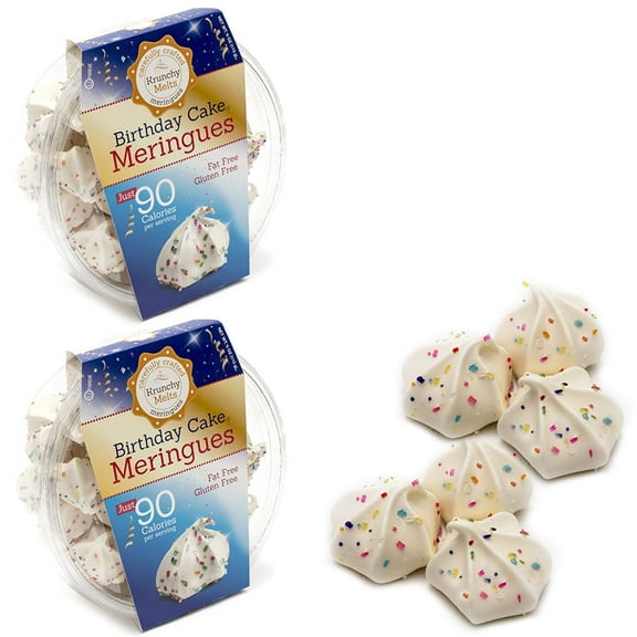 2 Boxes Birthday Cake Meringues Cookies Gluten Fat Free Snacks Kosher Sweets
