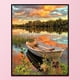thumbnail image 1 of Cuadros Decorativos Kit de decoración de habitación de pintura a mano de barco anochecer DIY de punto de cruz impreso de 11 quilates Ndcxsfigh Nuevos Originales, 1 of 8