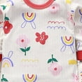 thumbnail image 5 of TOWED22 Infant Baby Girls Clothes Toddler Long Sleeve Crewneck Sweatshirts Jogger Pants 2Pcs Fall Winter Outfits Size:12-18 M,Color:White, 5 of 6