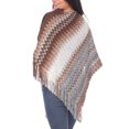 thumbnail image 2 of White Mark Poncho en Tricot à Franges pour Femme, Taille Unique, 2 of 4