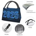thumbnail image 4 of Yiaed 2025 Happy New Year 5 Print Lunch box lunch bag Portable Insulated Lunch Box for Women Men Cooler Tote Bag with Front Pocket for Work Picnic Travel, 4 of 6