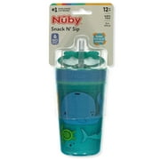 Nuby Boys' Snack N Sip 9 Oz. Whale Cup With Straw Color: turquoise/blue Size: one size